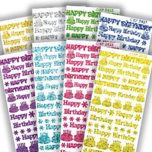 Stickervel verjaardag paars holografisch XP2433 (Locatie: c308)