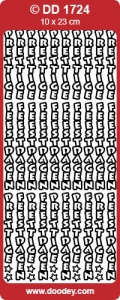 Stickervel zilver kerst DD1724 (Locatie: C131)