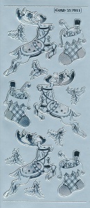 Stickervel zilver kerstmis MD357011 (Locatie: e098) - Img 2