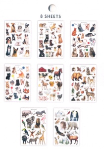 The Paper Studio Animals Stickerboek 8 vel (Locatie: 0521) - Img 2