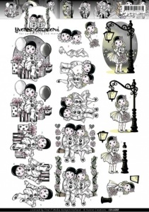 Yvonne Creations knipvel Pierrot verjaardag CD10688 (Locatie: 2803)