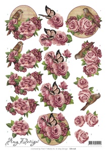 Amy Design knipvel bloemen en vogels CD11126 (Locatie: 2729)