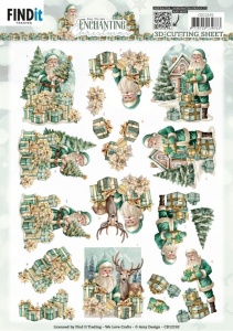 Amy Design knipvel Enchanting Christmas kerstman CD12192 (Locatie; 5605)