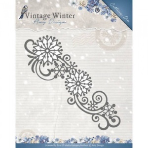 Amy Design snijmal Snowflake Swirl Border ADD10123 (Locatie: d111)