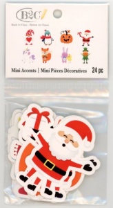 B2C papieren kerstfiguurtjes, 24 stuks (Locatie: 0626)