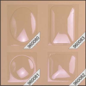 Bolblister voor 3D-kaart vierkant 25 stuks 960082 (Locatie: K3)