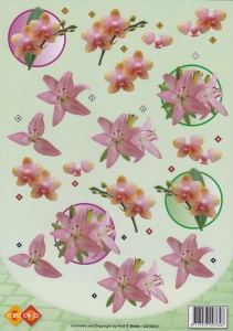 Card Deco knipvel bloemen CD10019 (Locatie: 2673)