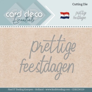 Card Deco snijmal Prettige Feestdagen CDECD0119 (nn005)