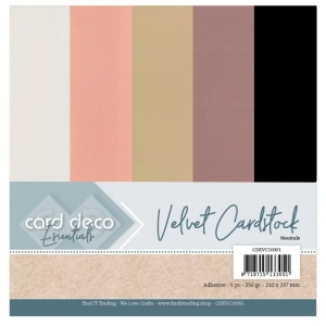 Card Deco Velvet karton, zelfklevend, A4, neutraal, CDEVC10001 (Locatie: 0423)