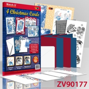 Doodey kaartenpakket om 4 kerstkaarten te maken ZV90177 (Locatie: 4429) - Img 2