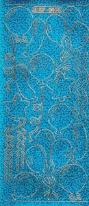 Doodey stickersheet Party Balloons blue holographic XP6414 (Location; g313) - Img 2