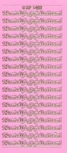 Doodey stickervel hartelijk gefeliciteerd roze XP1402 (Locatie: L234) - Img 1