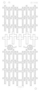 Find It stickervel glanzend zilver condoleance CD3086 (Locatie: u100) - Img 1