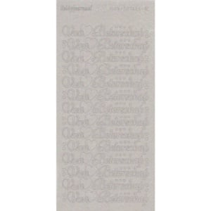 Hobbyjournaal stickervel transparant zilver glitter beterschap (Locatie: h209)