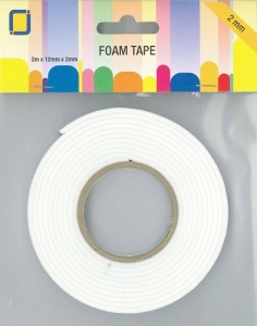 JeJe foamtape 2 mtr x 12 mm x 2,0 mm dik 3.3000