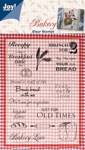 Joy Crafts stempel teksten Bakery 6410/0087 (Locatie: A340 )