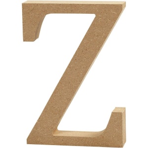 Letter Z, hoogte 13 cm, dikte 2 cm, MDF, 1stuk (Locatie: KB)