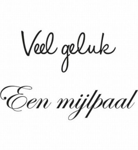 Marianne Design Clearstamp Veel geluk/een Mijlpaal CS0882 (Locatie: NN022)