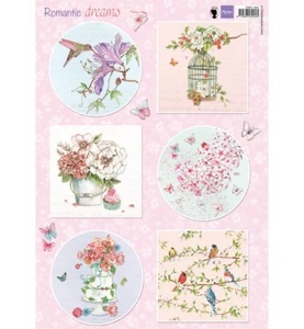 Marianne Design knipvel vogels en bloemen EWK1264 (Locatie: 2812)
