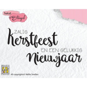 Nellie's Choice Clear Stamp Zalig Kerstfeest En Een Gelukkig Nieuwjaar DTCS022 (Locatie: h278)