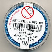 Rayher rocailles 2 mm lichtblauw 17 gr. 1406208 (Locatie: K3) - Img 2