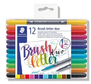 Staedtler Brush lettering duo set - 12 duo pennen (Locatie: KB)