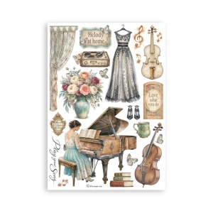 Stamperia washi pad, 14.8x21 cm, 8 vellen SBW34 - Img 3