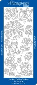 Starform sticker goud bloemen 809 (Locatie: J326 )