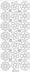 Starform sticker groen bloemen 1126 (Locatie: J335 )