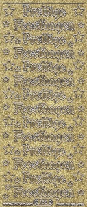 Starform sticker Prettige Feestdagen glitter goud/zilver 286 (Locatie: T160 )