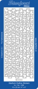 Starform sticker zilver hartjes 1268 (Locatie: L211 ) - Img 1