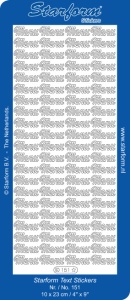 Starform sticker zilver menu 151 (Locatie: T155)