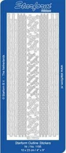 Starform stickervel bamboe zilver 1166 (Locatie: h251)