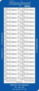 Starform stickervel geboren licht blauw 235 (Locatie: I226)