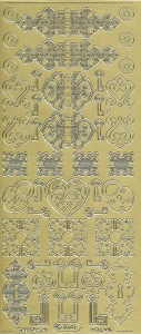 Starform stickervel goud sleutels 1041 (Locatie: f129) - Img 2