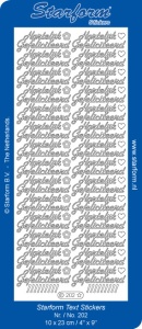 Starform stickervel hartelijk gefeliciteerd goud 202 (Locatie: bb142)
