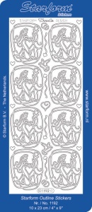 Starform stickervel huwelijk goud 1192 (Locatie: U294 )