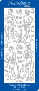 Starform stickervel kleding zilver 1245 (Locatie: G146)