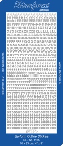 Starform stickervel letters zilver 1165 (Locatie: g306)