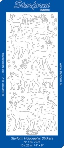 Starform stickervel rendieren glitter zwart/zilver 7076 (Locatie: U046) - Img 2