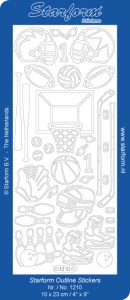 Starform stickervel sport zilver 1210 (Locatie: u208)