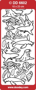 Stickervel dieren zilver DD6602 (Locatie: F045)