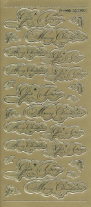 Stickervel goud Merry Christmas MD352707 (Locatie: u086) - Img 2