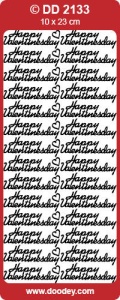 Stickervel Valentijnsdag goud DD2133 (Locatie: A014)