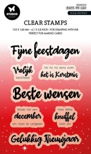 Studio Light Clear Stamps Vrolijk Kerstfeest BL-ES-STAMP490 (Locatie: n11)