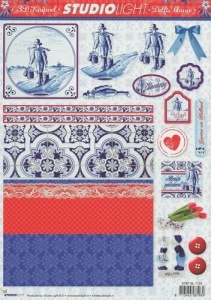 Studio Light knipvel delfts blauw STAP SL 1123 (Locatie: 5724)