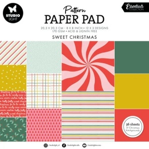 Studio Light Paper Pad, 20,3x20,3cm, 36 vel, 12 designs SL-ES-PPP199