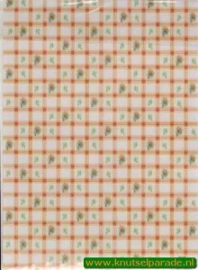 Vellum bloemetjes met ruitje 8912T (Locatie: 1522)