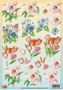 Card Deco knipvel bloemen CD10127 (Locatie: 2366)