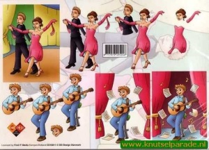 Card Deco knipvel dansen nr. CD 10011 (Locatie: 4406)